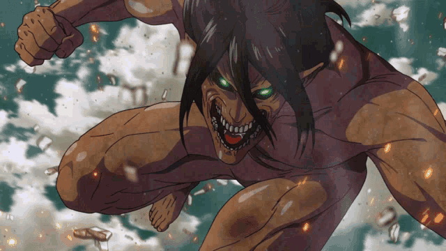 Eren Yeager Enraged Titan GIF