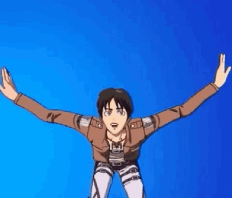 Eren Yeager Flapping Arms Dance GIF