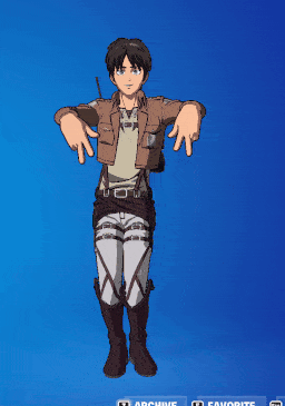 Eren Yeager Fortnite Default Dance GIF