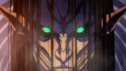 Eren Yeager Titan Scary Green Eyes GIF