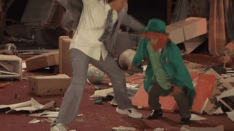 Eric Andre Let Me In Beating Leprechaun GIF
