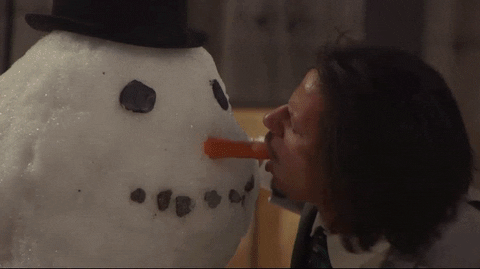 Eric Andre Let Me In Punching Snowman GIF