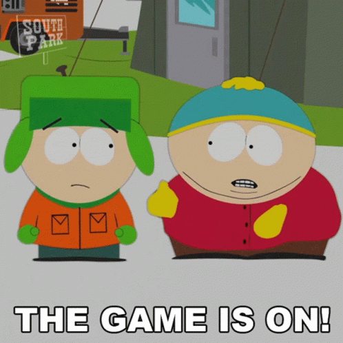 Eric Cartman And Kyle Broflovski Game On GIF