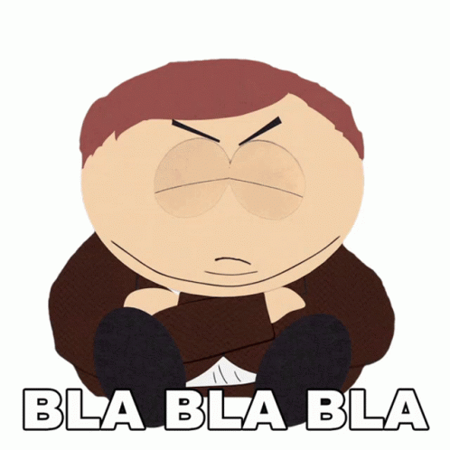 Eric Cartman Blah Blah Blah GIF