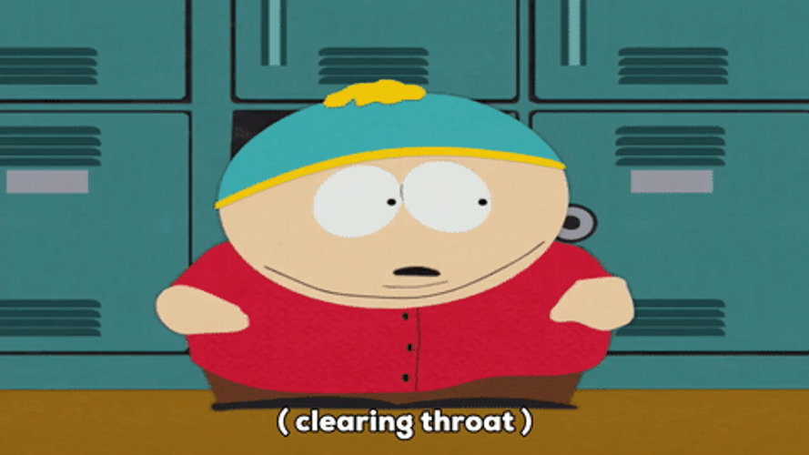 Eric Cartman Clearing Throat Explaining South Park GIF