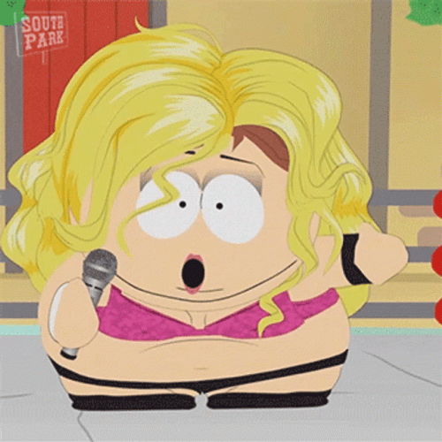 Eric Cartman Dressed Up Like Lady GIF