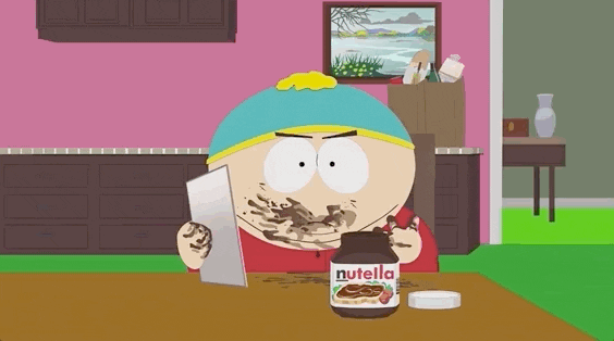 Eric Cartman Enjoying Nutella Chocolate GIF