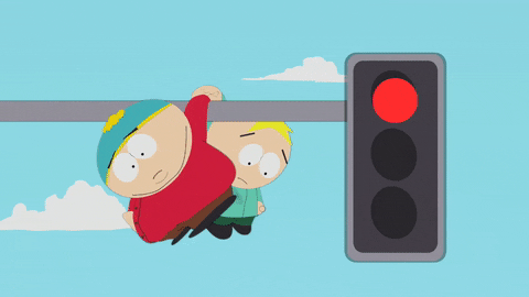 Eric Cartman Hanging Traffic Light Southpark GIF