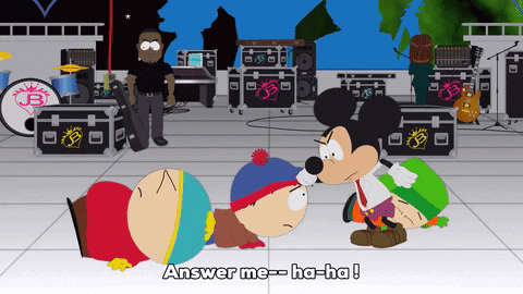 Eric Cartman Mickey Mouse Kick GIF