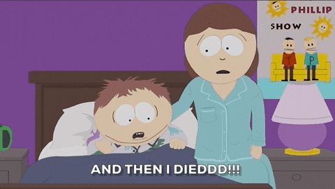 Eric Cartman Scared Died GIF