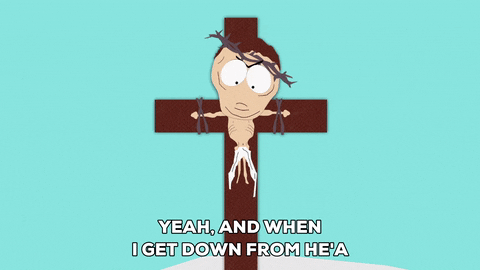 Eric Cartman Scrawny Crucified Cross GIF