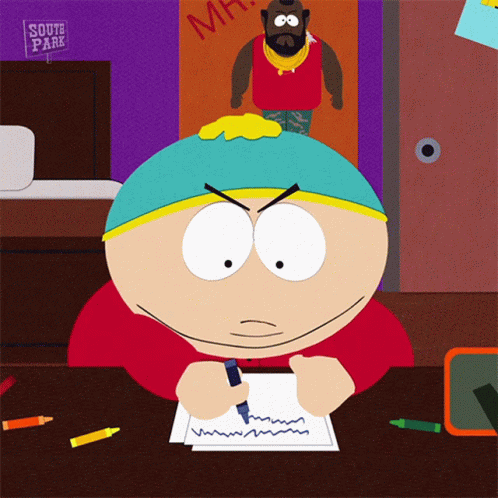 Eric Cartman Writing Opening Song Helen Keller The Musical GIF
