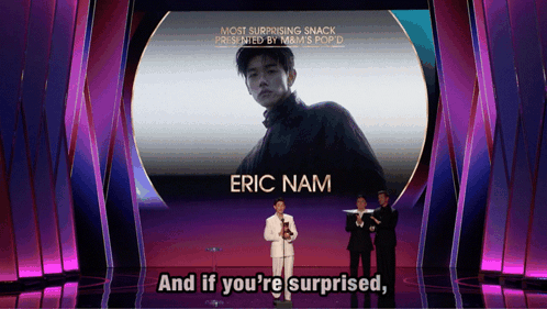 Eric Nam Surprising Snack By M&M's Popd GIF