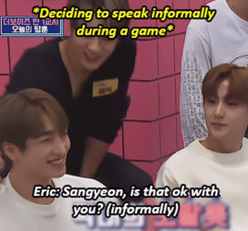 Eric Sangyeon Is That Ok With You ? Informally ) GIF