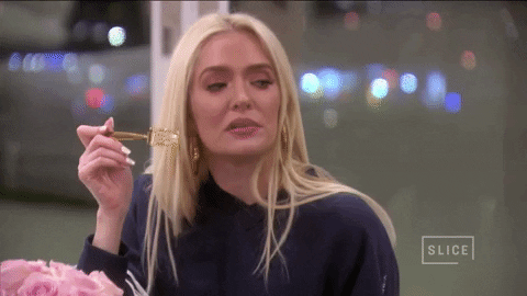 Erika Jayne Contemplating Eye Roll GIF