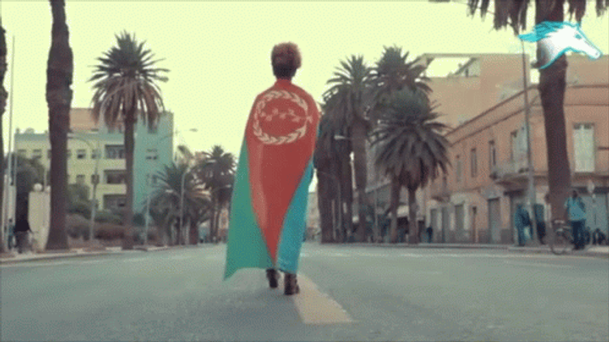 Eritrea Person Flag Cape GIF