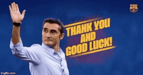 Ernesto Valverde Waves Goodbye GIF