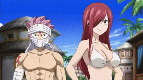 Erza Scarlet With Ninja Dragneel GIF