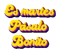Es Martes Letras Transparente Sticker GIF