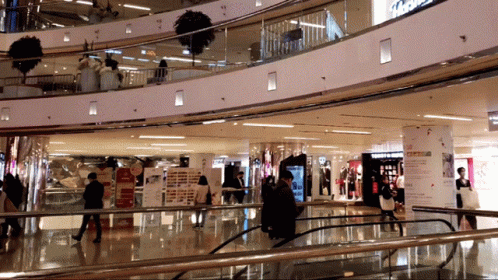 Escalator In Shopping Mall GIF