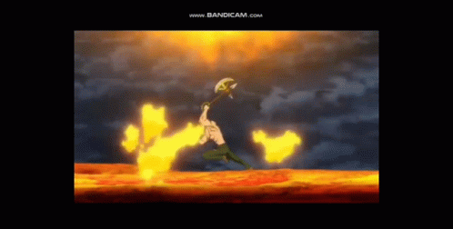 Escanor Kicking The Fire Ball GIF