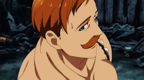 Escanor Side Look Starring Eyes GIF