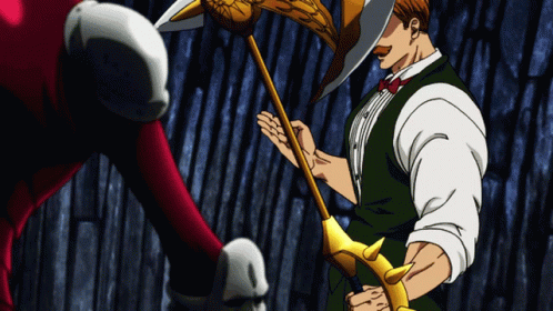 Escanor Showing Big Weapon GIF