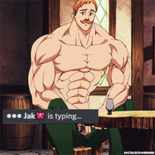 Escanor Holding The Head While Seating GIF