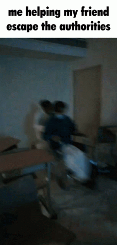 Escape Meme Pushing Wheelchair GIF