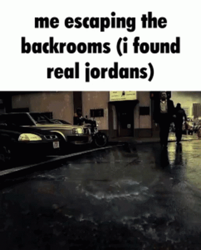 Escaping Backrooms Tunnel Jump Meme GIF