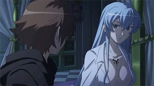 Esdeath Tatsumi Anime Kiss GIF