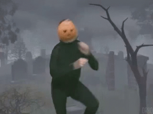 Dancing Man Pumpkin Head GIF