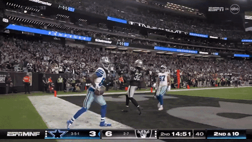ESPN Broadcasting Cowboys vs Raiders Football