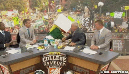 ESPN College Gameday Group Sitting Around Table