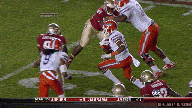 ESPN Football Game Score 49 to 0
