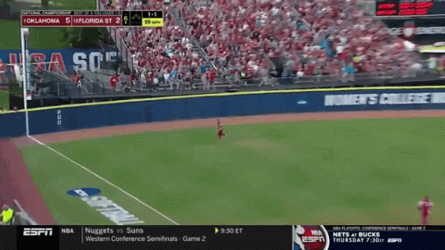 espn is showing a baseball game between the nuggets and the suns