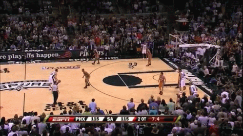 Espn Is Showing A Basketball Game Between The Phx And The Sa Team GIF