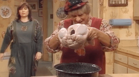 Estelle Parsons Preparing Thanksgiving Dinner GIF