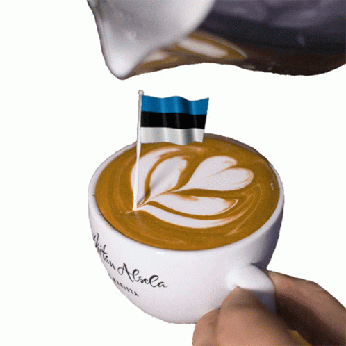 Estonia Latte Art GIF