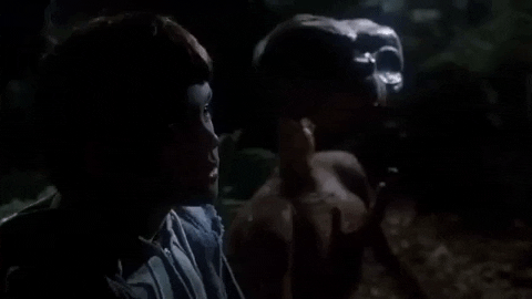 Et Talks With A Human Friend Reminiscing GIF