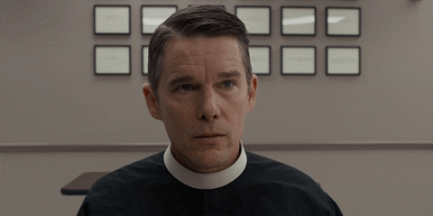 Ethan Hawke The Lighthouse Head Down GIF