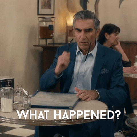 Eugene Levy Sitting In Table What Happened GIF