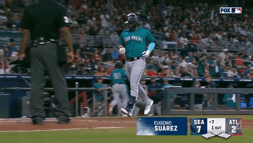 Eugenio Suarez Running to First Base