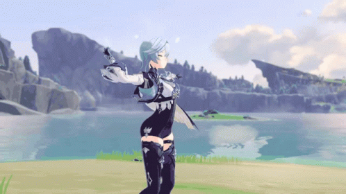 Eula Genshin Beautiful Dancing GIF