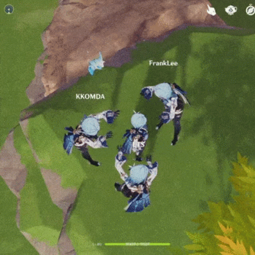 Eula Genshin Impact Friends GIF