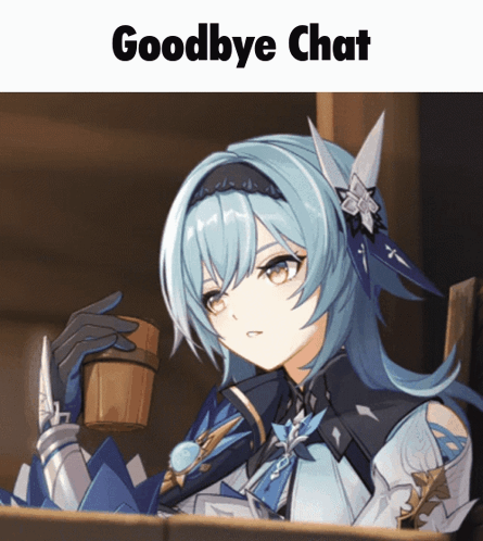 Eula Genshin Impact Goodbye Chat GIF