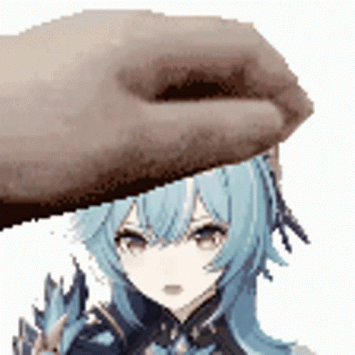 Eula Head Pat Genshin Anime GIF