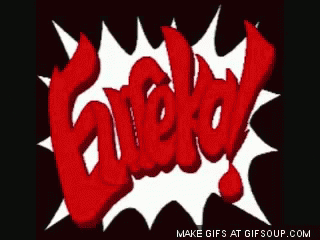 Eureka in Red on Black