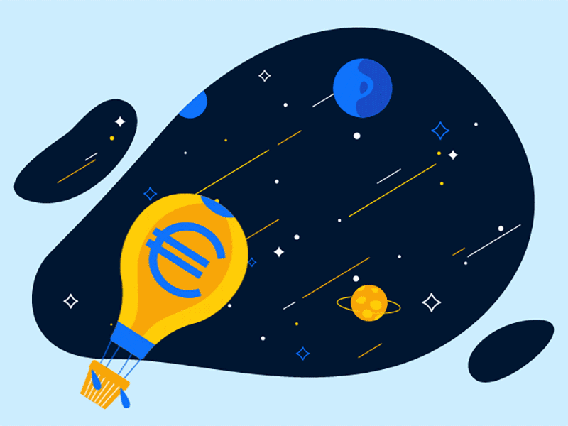 Euro Currency Inflation Shooting Like A Star GIF