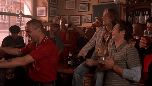 Eurotrip Man In Red Hugs Friends GIF